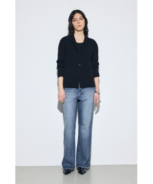 AZUL by moussy（アズールバイマウジー）の「【サイズ,身長別画像あり】AZUL DENIM センタープレスフレアデニム（デニムパンツ・レディース・ブルー/ワンウォッシュ・24inch/25inch/27inch/26inch）」の8枚目の写真