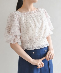 MISCH MASCH | 2026春夏新作 フラワーシャーリングブラウス(シャツ/ブラウス)