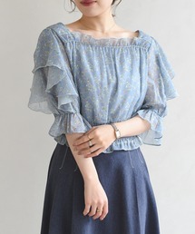 MISCH MASCH | 2026春夏新作 フラワーシャーリングブラウス(シャツ/ブラウス)