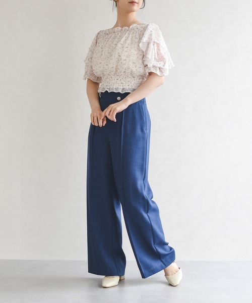 MISCH MASCH(ミッシュマッシュ)の「2026春夏新作 フラワーシャーリングブラウス(シャツ/ブラウス・レディース・ホワイト/イエロー/ブルー・フリ-)」の17枚目の写真