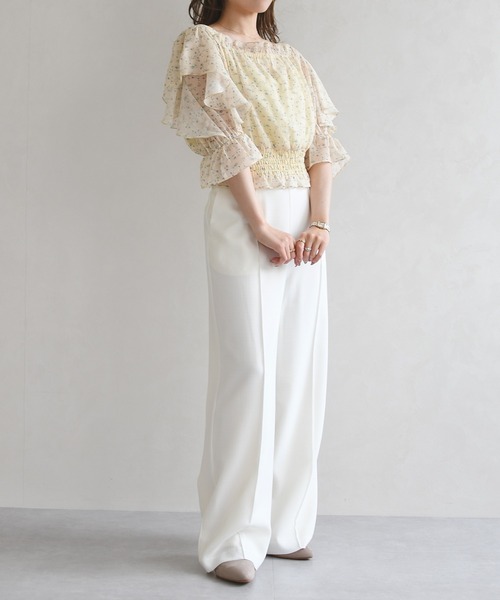 MISCH MASCH(ミッシュマッシュ)の「2026春夏新作 フラワーシャーリングブラウス(シャツ/ブラウス・レディース・ホワイト/イエロー/ブルー・フリ-)」の19枚目の写真