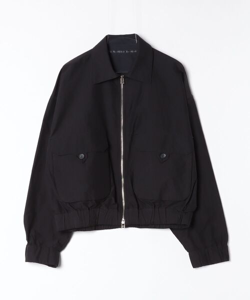my beautiful landlet（マイビューティフルランドレット）の「【my beautiful landlet】COTTON × RECYCLED NYLON ZIP BLOUSON - print fabric（ブルゾン・メンズ・チャコールグレー/ネイビー/ブラック・1/0）」の6枚目の写真