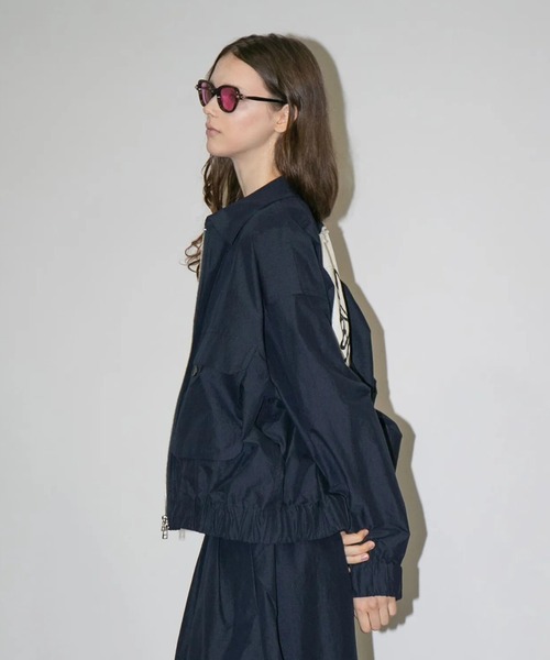 my beautiful landlet（マイビューティフルランドレット）の「【my beautiful landlet】COTTON × RECYCLED NYLON ZIP BLOUSON - print fabric（ブルゾン・メンズ・チャコールグレー/ネイビー/ブラック・1/0）」の13枚目の写真