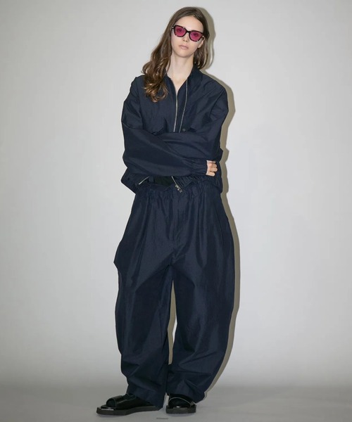 my beautiful landlet（マイビューティフルランドレット）の「【my beautiful landlet】COTTON × RECYCLED NYLON ZIP BLOUSON - print fabric（ブルゾン・メンズ・チャコールグレー/ネイビー/ブラック・1/0）」の16枚目の写真