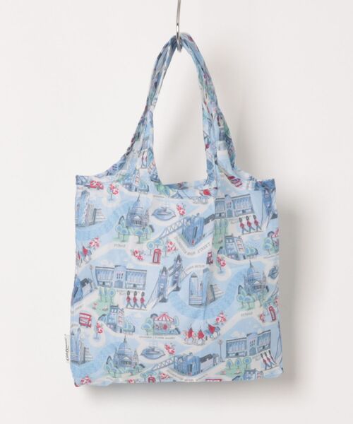 Cath Kidston(キャスキッドソン)の「ミニ フォルダウェイ ショッパー London Town(エコバッグ/サブバッグ・レディース・ブルー・FREE)」の4枚目の写真