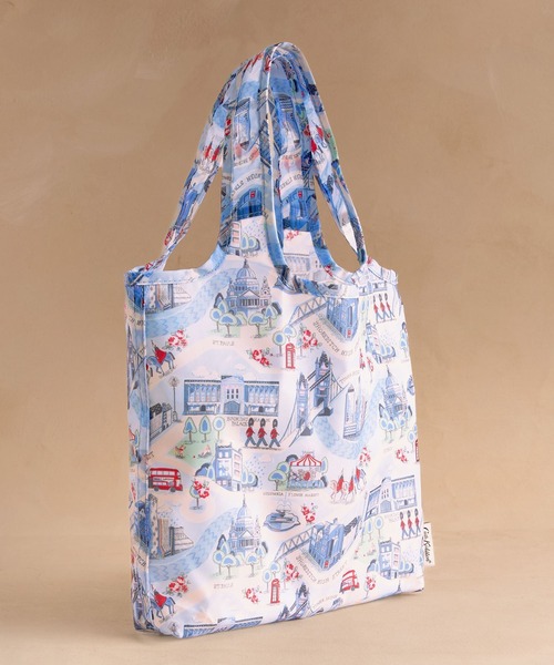 Cath Kidston(キャスキッドソン)の「ミニ フォルダウェイ ショッパー London Town(エコバッグ/サブバッグ・レディース・ブルー・FREE)」の1枚目の写真