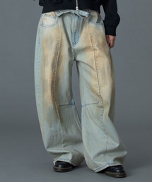 X-girl | FADED FACE LABEL WIDE BAGGY DENIM PANTS(デニムパンツ)