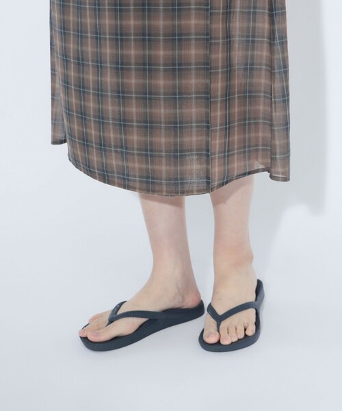 BEAMS BOY（ビームスボーイ）の「maturely / ボイル チェック ラップ スカート（スカート・レディース・ピンク/ブラウン・ONE SIZE）」の16枚目の写真