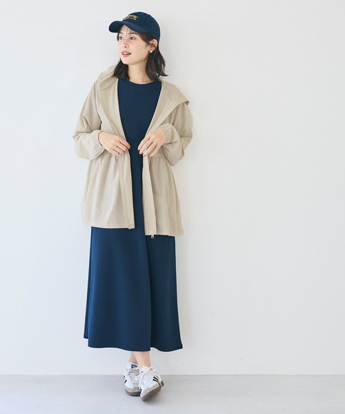 coca（coca）（コカ）の「UVカットティアードパーカー（パーカー・レディース・ブラック/アイボリー/ライトベージュ/ライトブルー・L/M/S）」の12枚目の写真