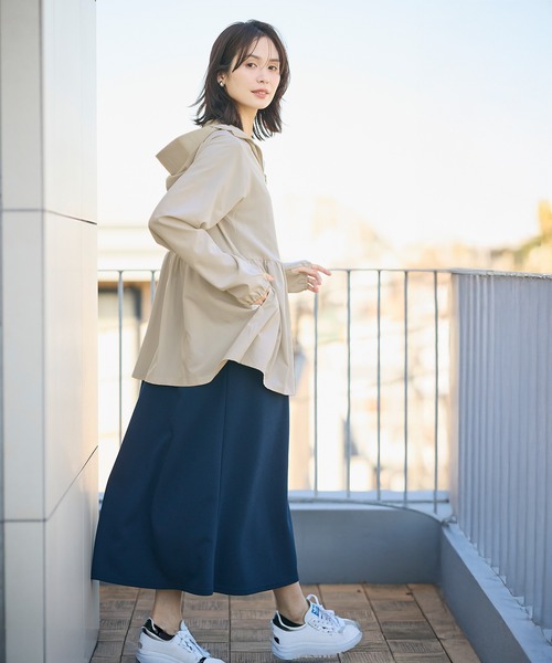 coca（coca）（コカ）の「UVカットティアードパーカー（パーカー・レディース・ブラック/アイボリー/ライトベージュ/ライトブルー・L/M/S）」の14枚目の写真