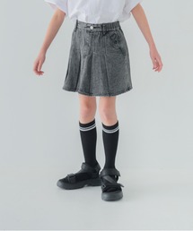 L.COPECK（エルコペック）の「【綿100％】コットンデニムパンツ in ブリーツスカート（スカート）」