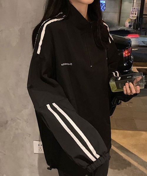 SallyLunn(サリーラン)の「スポーティハーフジップトップス(その他トップス・レディース・ブラック・LARGE/MEDIUM)」の7枚目の写真