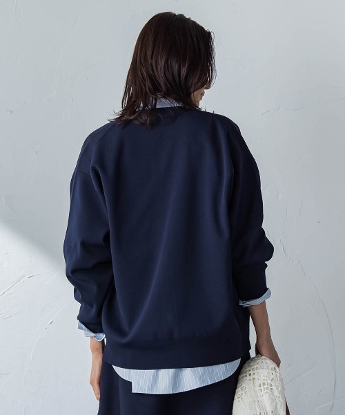 LAUTREAMONT（ロートレアモン）の「Vネックカーディガン（ニット/セーター・レディース・ホワイト/ネイビー・9号）」の3枚目の写真