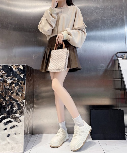 Miniministore(ミニミニストア)の「厚底スニーカー ローカット 美脚シューズ(スニーカー・レディース・オフホワイト・22.5cm/23.0cm/23.5cm/24.0cm/24.5cm)」の11枚目の写真