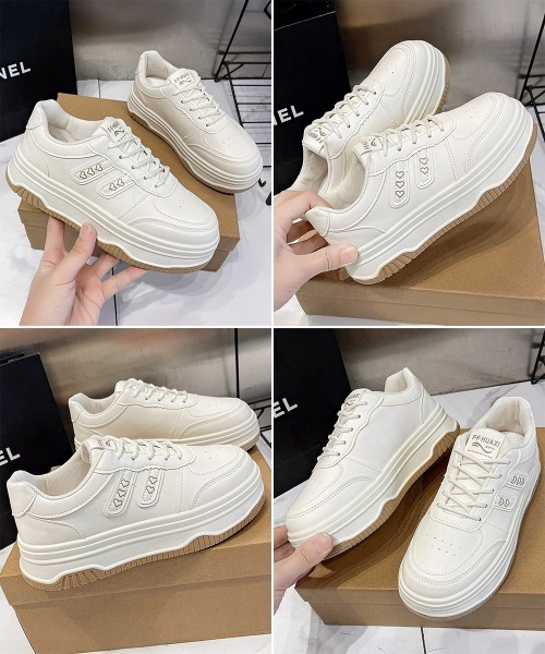 Miniministore(ミニミニストア)の「厚底スニーカー ローカット 美脚シューズ(スニーカー・レディース・オフホワイト・22.5cm/23.0cm/23.5cm/24.0cm/24.5cm)」の12枚目の写真