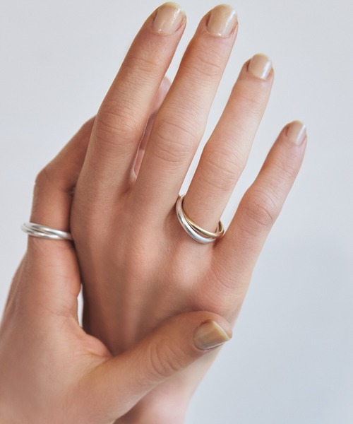 TEN.（テン）の「【新作】SILVER925 18KGP ダブルループリング（リング・レディース・シルバー×ゴールド・#13/#17/#7/#9/#11/#15）」の12枚目の写真