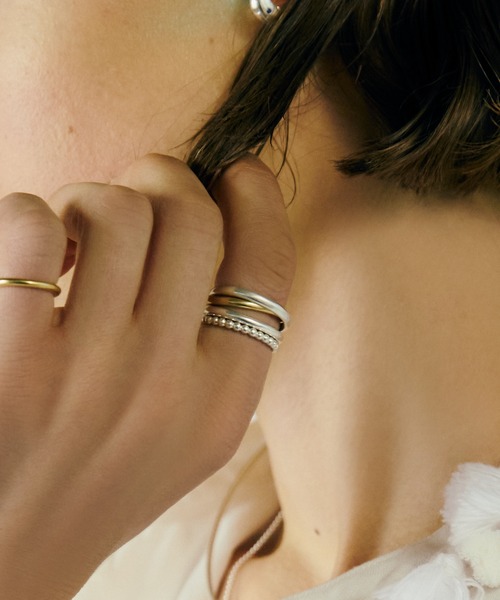 TEN.（テン）の「【新作】SILVER925 18KGP ダブルループリング（リング・レディース・シルバー×ゴールド・#13/#17/#7/#9/#11/#15）」の8枚目の写真