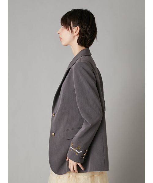 LILY BROWN（リリーブラウン）の「【LILY BROWN×KEITA MARUYAMA】エンブロイダリージャケット（テーラードジャケット・レディース・ネイビー/グレー・F）」の5枚目の写真