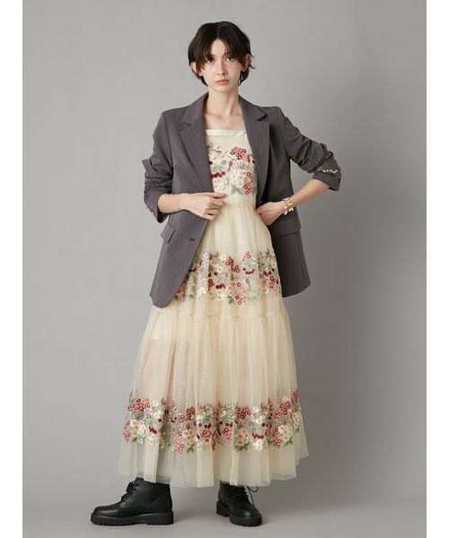 LILY BROWN（リリーブラウン）の「【LILY BROWN×KEITA MARUYAMA】エンブロイダリージャケット（テーラードジャケット・レディース・ネイビー/グレー・F）」の12枚目の写真