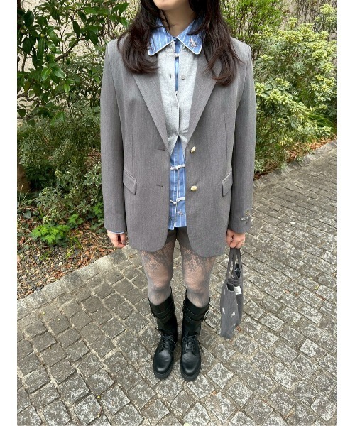 LILY BROWN（リリーブラウン）の「【LILY BROWN×KEITA MARUYAMA】エンブロイダリージャケット（テーラードジャケット・レディース・ネイビー/グレー・F）」の21枚目の写真