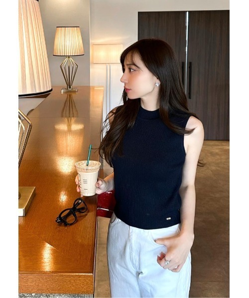 LUDICRUM(ルーディクルム)の「LD sleeveless knit top(ニット/セーター・レディース・グレー系/ネイビー系/ホワイト系・FREE)」の3枚目の写真
