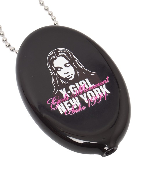 X-girl(エックスガール)の「FACE AND SCRIPT MIX LOGO RUBBER COIN CASE(コインケース・レディース・ブラック/ブルー・ONE SIZE)」の6枚目の写真