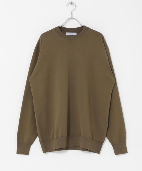 URBAN RESEARCH DOORS（アーバンリサーチドアーズ）の「LIFE STYLE TAILOR　ハイゲージクルーネック長袖ニット（ニット/セーター・メンズ・ホワイト系その他/ブラウン系その他/グレー・MEDIUM/LARGE）」の3枚目の写真