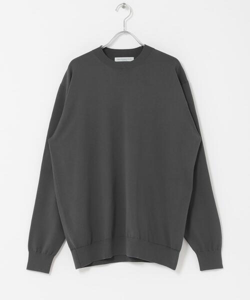 URBAN RESEARCH DOORS（アーバンリサーチドアーズ）の「LIFE STYLE TAILOR　ハイゲージクルーネック長袖ニット（ニット/セーター・メンズ・ホワイト系その他/ブラウン系その他/グレー・MEDIUM/LARGE）」の2枚目の写真