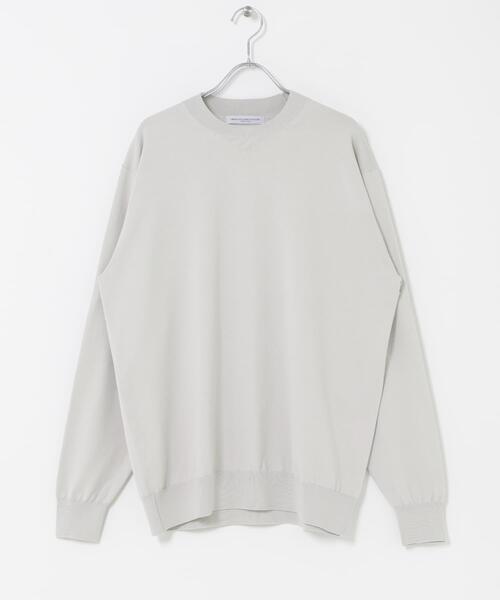URBAN RESEARCH DOORS（アーバンリサーチドアーズ）の「LIFE STYLE TAILOR　ハイゲージクルーネック長袖ニット（ニット/セーター・メンズ・ホワイト系その他/ブラウン系その他/グレー・MEDIUM/LARGE）」の4枚目の写真