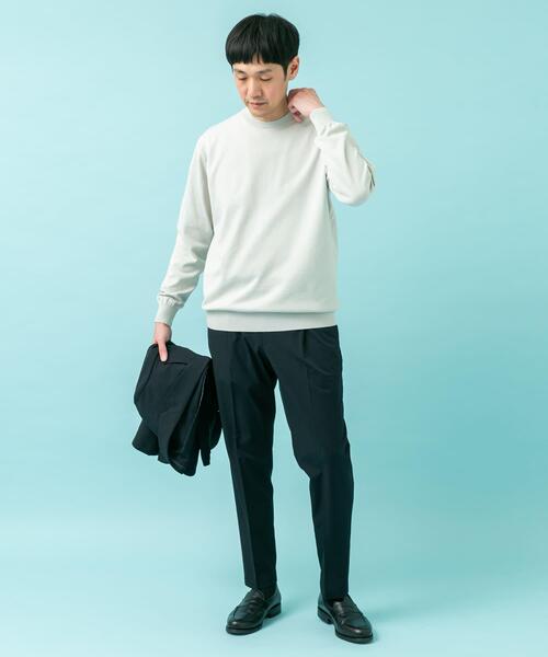 URBAN RESEARCH DOORS（アーバンリサーチドアーズ）の「LIFE STYLE TAILOR　ハイゲージクルーネック長袖ニット（ニット/セーター・メンズ・ホワイト系その他/ブラウン系その他/グレー・MEDIUM/LARGE）」の13枚目の写真