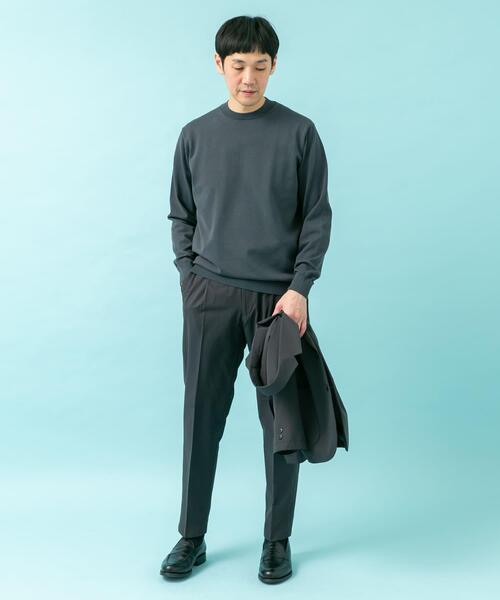 URBAN RESEARCH DOORS（アーバンリサーチドアーズ）の「LIFE STYLE TAILOR　ハイゲージクルーネック長袖ニット（ニット/セーター・メンズ・ホワイト系その他/ブラウン系その他/グレー・MEDIUM/LARGE）」の7枚目の写真