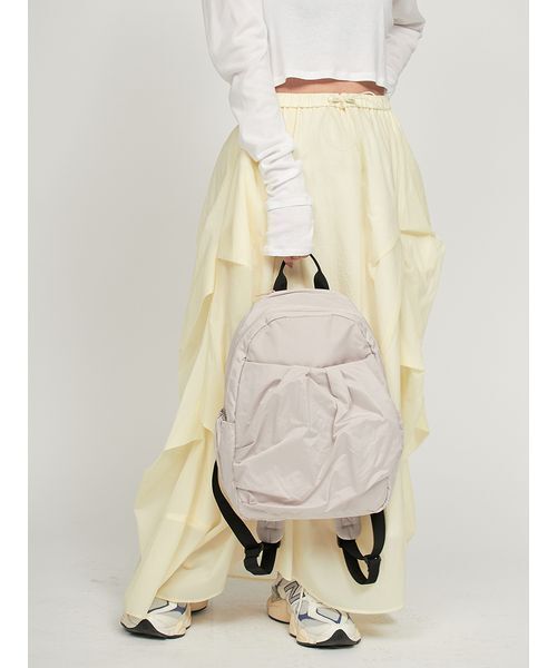 emmi（エミ）の「eco ミニギャザーボディーバックパック/撥水（バックパック/リュック・レディース・ダークブラウン/ブラック・F）」の5枚目の写真