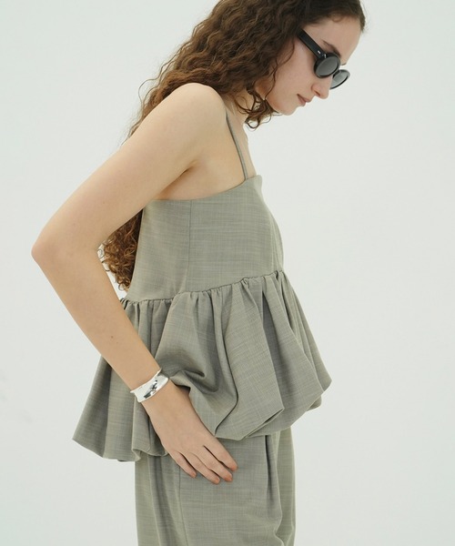 CLANE（クラネ）の「PEPLUM LAYERED ALL IN ONE（つなぎ/オールインワン・レディース・アイボリー/ブラック・0/1/2）」の15枚目の写真