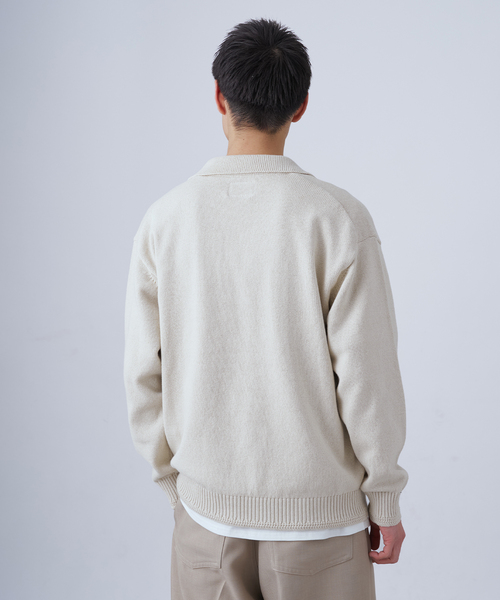 B.C STOCK（ベーセーストック）の「SCI-SCI スキッパー KNIT（ニット/セーター・メンズ・アイボリー/ネイビー・LARGE/MEDIUM）」の6枚目の写真