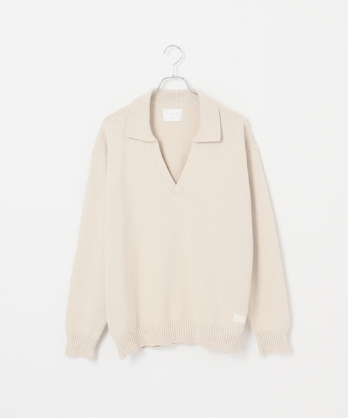 B.C STOCK（ベーセーストック）の「SCI-SCI スキッパー KNIT（ニット/セーター・メンズ・アイボリー/ネイビー・LARGE/MEDIUM）」の11枚目の写真