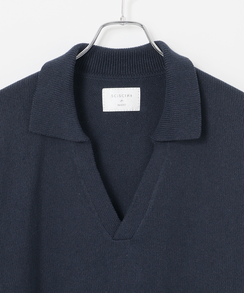 B.C STOCK（ベーセーストック）の「SCI-SCI スキッパー KNIT（ニット/セーター・メンズ・アイボリー/ネイビー・LARGE/MEDIUM）」の13枚目の写真