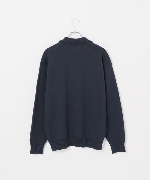 B.C STOCK（ベーセーストック）の「SCI-SCI スキッパー KNIT（ニット/セーター・メンズ・アイボリー/ネイビー・LARGE/MEDIUM）」の14枚目の写真