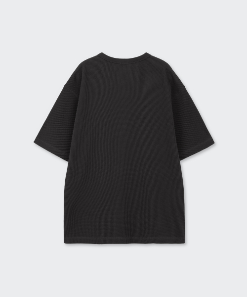 MUSINSA STANDARD（ムシンサスタンダード）の「ワッフルヘンリーネックTシャツ[ダークグレー]（Tシャツ/カットソー・メンズ・その他・2XL/3XL/SMALL/MEDIUM/LARGE/X-LARGE）」の6枚目の写真