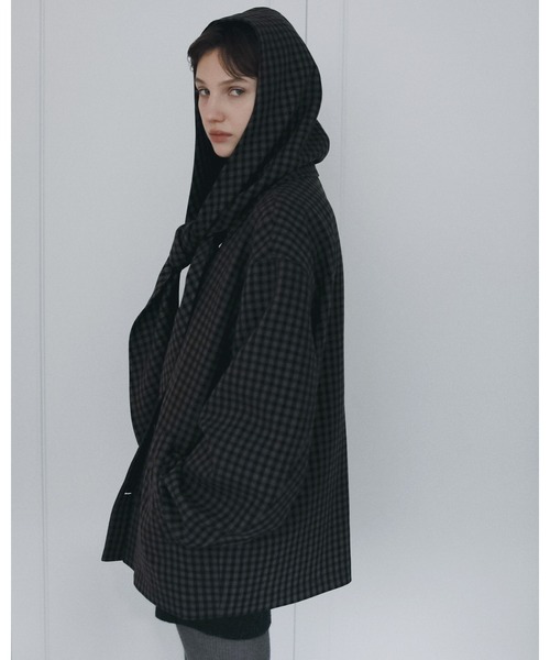 anuke（アンヌーク）の「Check Coverall Jacket（テーラードジャケット・レディース・ブラウン・38inch/36inch）」の22枚目の写真