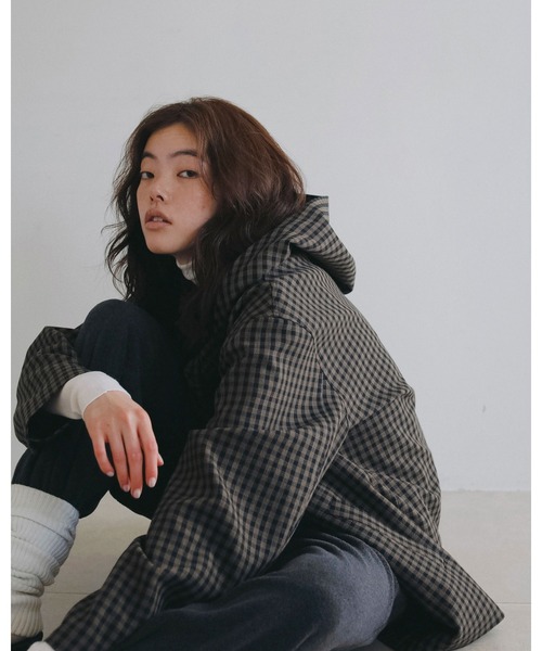 anuke（アンヌーク）の「Check Coverall Jacket（テーラードジャケット・レディース・ブラウン・38inch/36inch）」の14枚目の写真