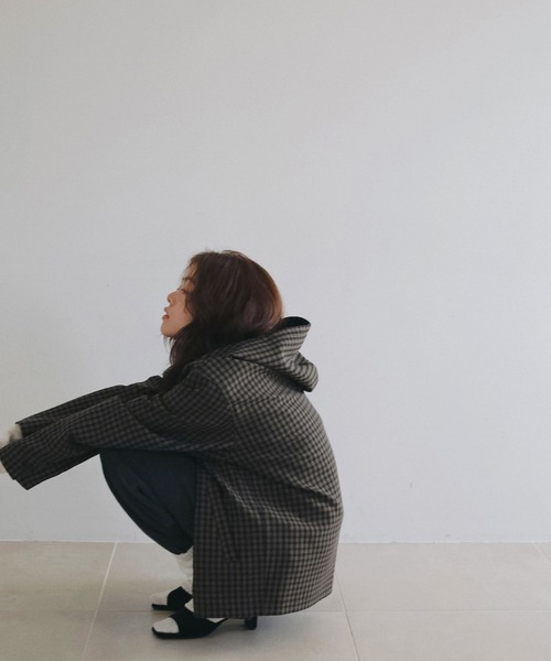 anuke（アンヌーク）の「Check Coverall Jacket（テーラードジャケット・レディース・ブラウン・38inch/36inch）」の15枚目の写真