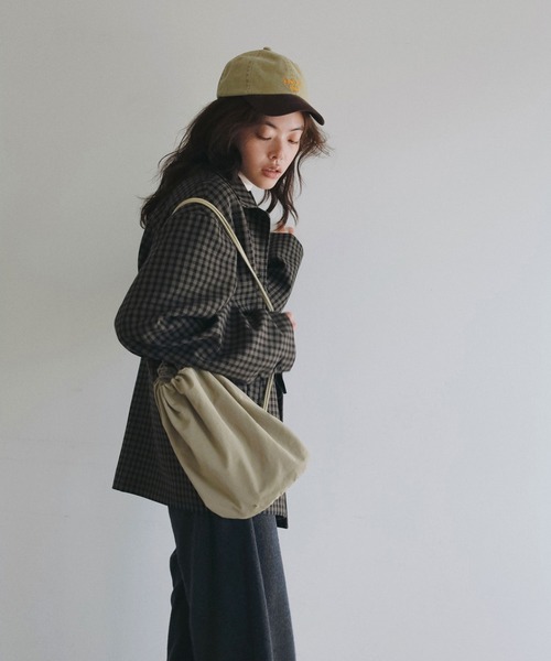 anuke（アンヌーク）の「Check Coverall Jacket（テーラードジャケット・レディース・ブラウン・38inch/36inch）」の9枚目の写真