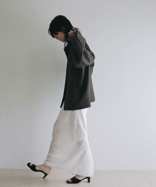 anuke（アンヌーク）の「Check Coverall Jacket（テーラードジャケット・レディース・ブラウン・38inch/36inch）」の13枚目の写真