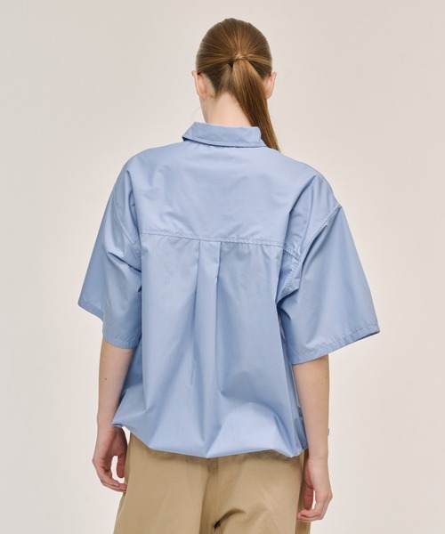WETTEMPT(ウィテンプト)の「DRAWSTRING REGULAR S/S SHIRT / ドローコードレギュラーS/Sシャツ(シャツ/ブラウス・メンズ・ブラック/サックスブルー/チャコールグレー・SMALL/MEDIUM/LARGE)」の7枚目の写真
