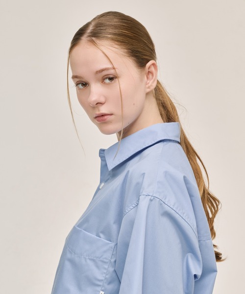 WETTEMPT(ウィテンプト)の「DRAWSTRING REGULAR S/S SHIRT / ドローコードレギュラーS/Sシャツ(シャツ/ブラウス・メンズ・ブラック/サックスブルー/チャコールグレー・SMALL/MEDIUM/LARGE)」の9枚目の写真
