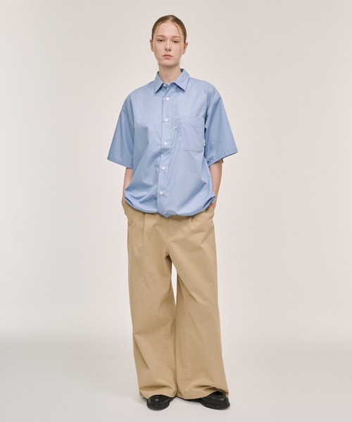 WETTEMPT(ウィテンプト)の「DRAWSTRING REGULAR S/S SHIRT / ドローコードレギュラーS/Sシャツ(シャツ/ブラウス・メンズ・ブラック/サックスブルー/チャコールグレー・SMALL/MEDIUM/LARGE)」の11枚目の写真