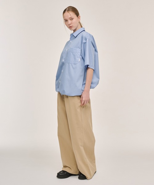 WETTEMPT(ウィテンプト)の「DRAWSTRING REGULAR S/S SHIRT / ドローコードレギュラーS/Sシャツ(シャツ/ブラウス・メンズ・ブラック/サックスブルー/チャコールグレー・SMALL/MEDIUM/LARGE)」の12枚目の写真