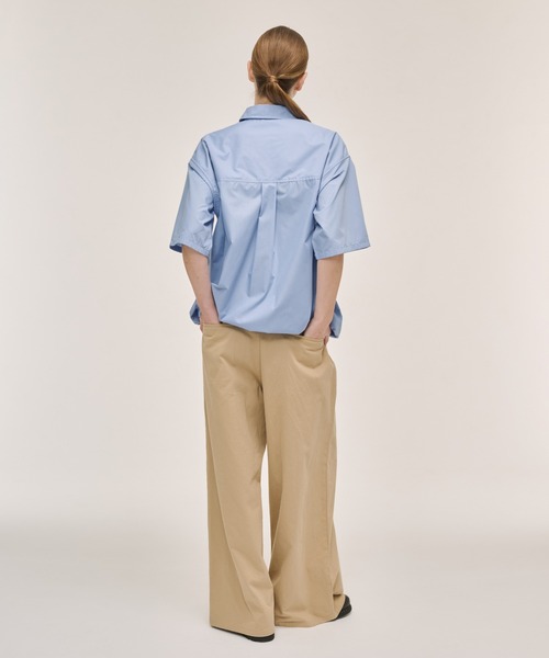 WETTEMPT(ウィテンプト)の「DRAWSTRING REGULAR S/S SHIRT / ドローコードレギュラーS/Sシャツ(シャツ/ブラウス・メンズ・ブラック/サックスブルー/チャコールグレー・SMALL/MEDIUM/LARGE)」の14枚目の写真