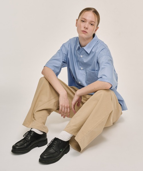 WETTEMPT(ウィテンプト)の「DRAWSTRING REGULAR S/S SHIRT / ドローコードレギュラーS/Sシャツ(シャツ/ブラウス・メンズ・ブラック/サックスブルー/チャコールグレー・SMALL/MEDIUM/LARGE)」の16枚目の写真