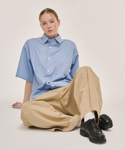 WETTEMPT(ウィテンプト)の「DRAWSTRING REGULAR S/S SHIRT / ドローコードレギュラーS/Sシャツ(シャツ/ブラウス・メンズ・ブラック/サックスブルー/チャコールグレー・SMALL/MEDIUM/LARGE)」の17枚目の写真